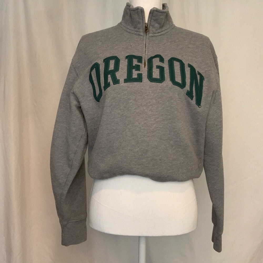 Oregon Sweatshirt Crewneck Quarter Zip